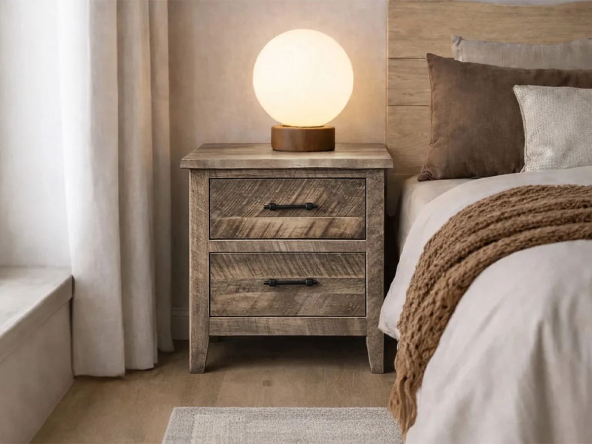 Live Edge 2 Drawer Nightstand - Image 3