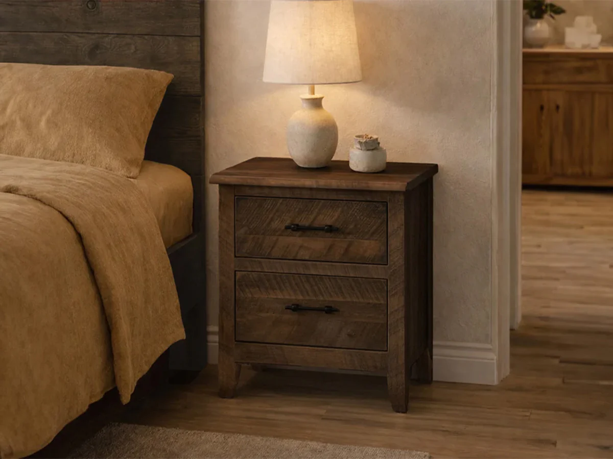 Live Edge 2 Drawer Nightstand - Image 4